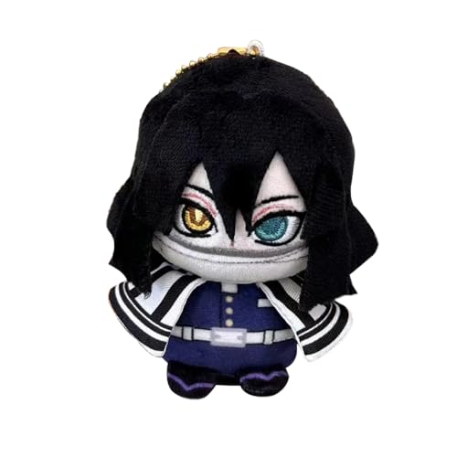 Jiumaocleu Kimetsu no Yaiba Plushies Iguro Obanai Plüschfigur Puppe, 10 cm Anime Weiche Figur Anhänger PP Baumwolle Schlüsselanhänger Dekoration Geschenke für Fans von Jiumaocleu