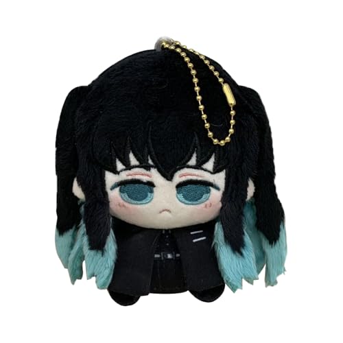 Jiumaocleu Kimetsu no Yaiba Plushies Tokitou Muichirou Plüschfigur Puppe, 10 cm Anime Weiche Figur Anhänger PP Baumwolle Schlüsselanhänger Dekoration Geschenke für Fans von Jiumaocleu