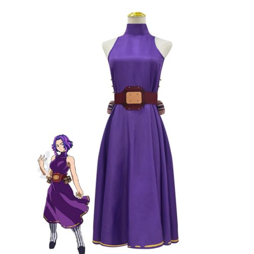 Jiumaocleu MHA Cosplay Kostüm Lady Nagant Cosplay Kampfanzug Lila Kleid Anime Cosplay Outfits Anzug Komplettes Set Rollenspiel für Karneval Halloween Party von Jiumaocleu