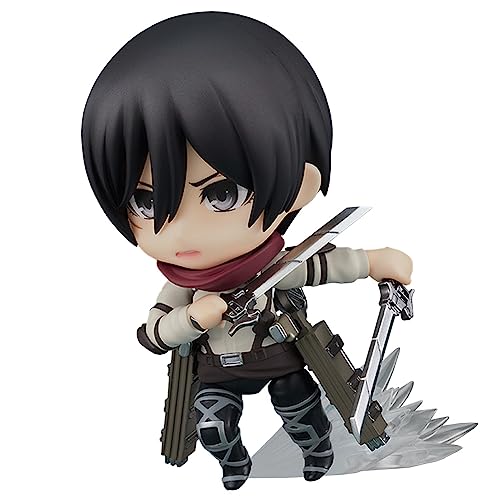 Jiumaocleu Mini Mikasa Action Figure, Anime Attacking Giant Figure Staute Clay Man, Face Changeable and Joints Movable Figure Model Gifts for Fans von Jiumaocleu