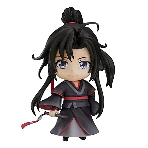 Jiumaocleu Mo Dao Zu Shi Figur Wei Wuxian Figur, 10cm Mini Anime Wei Wuxian Actionfigur Statue Modell mit Zubehör, Desktop Dekoration Handgefertigte Sammlerstücke Geschenke von Jiumaocleu