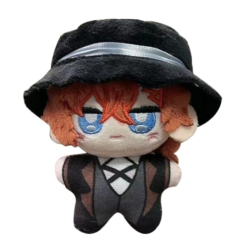 Jiumaocleu Nakahara Chuuya Weiches BSD Wurfkissen, 12 cm, Bungo Stray Dogs, weiche Figur, Umarmungskissen, Schultaschen-Anhänger, Charm, hängende Dekoration, Weihnachtsgeschenke von Jiumaocleu