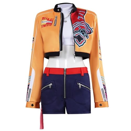 Jiumaocleu Rumi Cosplay Anime Rumi Kostüm mit Perücke, Anime Rollenspiel Uniform Komplettes Set Halloween Party Karneval Dress Up Bühnenaufführung Uniform für Frauen Jiumaocleu Rumi Cosplay Anime Rumi Kostüm mit Perücke, Anime Rollenspiel Uniform Komplettes Set Halloween Party Karneval Dress Up Bühnenaufführung Uniform für Frauen von Jiumaocleu