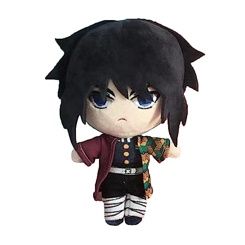 Jiumaocleu Tomioka Giyuu Figure Soft Plush Pillow, 25cm Kamado Tanjiro Figure Stuffed Pillow Anime Soft Figure Hug Pillow Cushions Home Sofa Decoration Collectible von Jiumaocleu