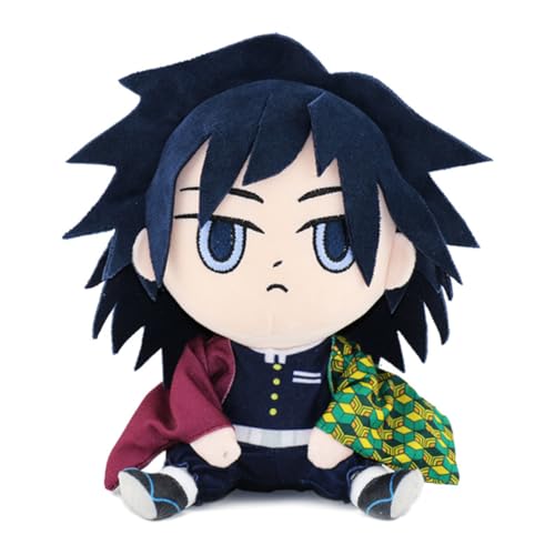 Jiumaocleu Tomioka Giyuu Weiche Figur Kopfkissen, 20cm Anime Figur Wurfkissen Umarmungs Kissen Fans Sammlung, Niedliches Dekokissen für Sofa Heimdekoration von Jiumaocleu