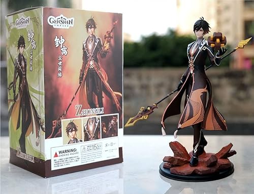 Jiumaocleu ZhongLi Figur Statue Modell - Anime Figur Modell ZhongLi Skulptur Große Größe Handgemachte Sammlerstück Desktop Ornament Spielzeug Animationen Charakter Modell von Jiumaocleu