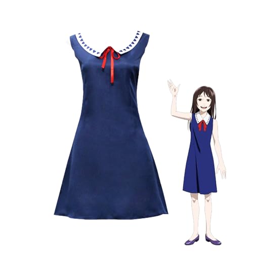 Rika Orimoto Cosplay Kostüm mit Perücke Anime JJK Cosplay Rika Orimoto Blau Kleid Uniform Outfit Komplettes Set Kostüm für Halloween Karneval Party von Jiumaocleu