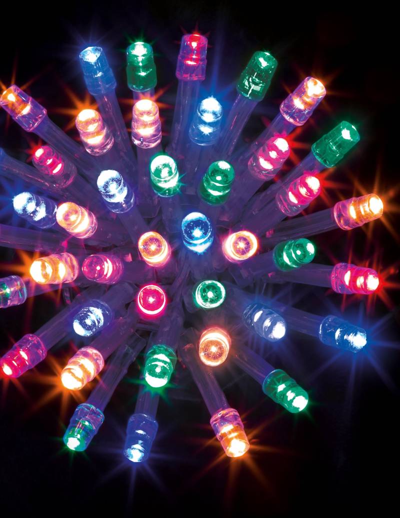 Lange Weichnachts-Girlande für den Aussenberich 100 LEDs bunt 10 m von JJA