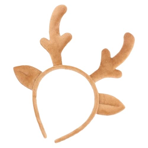 Jlkegfdf Rentier-Stirnband für Erwachsene, niedliches Hirschgeweih, Weihnachts-Stirnband, Tierohren-Haarband, festliches Weihnachtszubehör, Cosplay-Hirsch-Kostüm für Weihnachten von Jlkegfdf