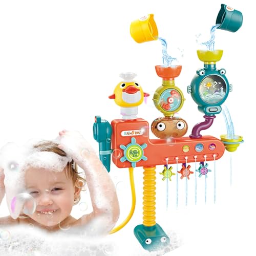 Badespielzeug Set mit Röhren, Badespielzeug mit Röhren, Badespielzeug, Lernspielzeug mit Röhren und Ventilen, sensorisches Spielzeug für Babys von Jlobnyiun