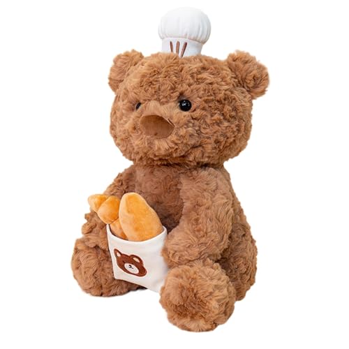 Bären-Plüschkissen – Süßer Plüsch-Teddybär, Ausgestopftes Bären-Plüschtier | Kuscheliges Kuschelbär-Figurenspielzeug Aus Plüsch, Bequemes Touch-Tierkissen Für Wohnzimmer, Schlafzimmer, Auto, Sofa, Cou von Jlobnyiun