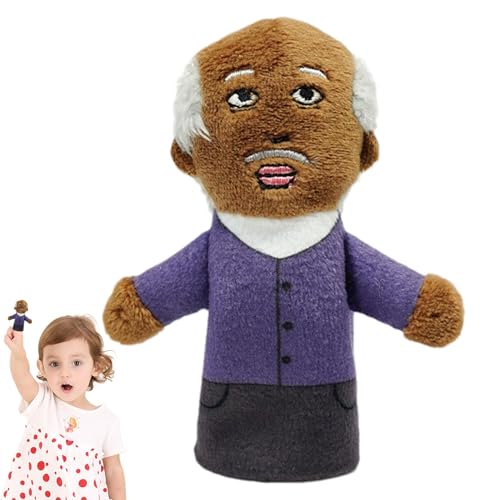 Ditto Puppets Puppen in bunten Farben, Fingerpuppen für | Narrative Puppet von Cartoon Color People | Afrikanisches Plüschtier mit Großeltern, Mama und Papa von Jlobnyiun