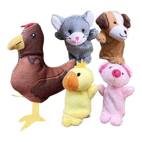 Fingertiere, Fingerpuppen | Multicolor -Fingerspielzeug Für Kinder Set Von 5,Ausgestopfte Tiere Puppenspielzeug Für Das Geschichtenerzählen Spielen Unterrichtsshows Playtime Schools Geburtst von Jlobnyiun