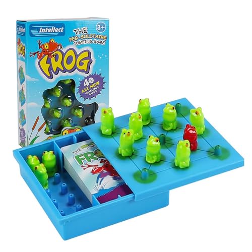 Frog Hopper-Spiel – Logisches Denkspiel für Kleinkinder, Frog Hopper-Spiel für Kinder, Strategie-Brettspiele, Springspiel, Lernaktivitäten von Jlobnyiun