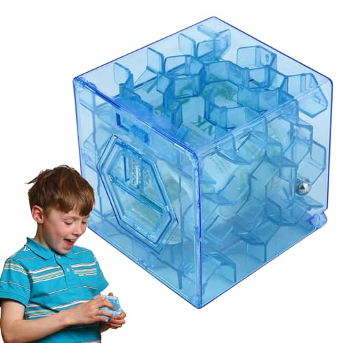 Geld-Labyrinth-Puzzle-Box, Labyrinth-Geldhalter - Kleines 3D-Würfelpuzzle, Geldhalter-Labyrinth | Münzbox-Würfelpuzzle, Spardose-Brain-Storm-Spiel, Denksport-Puzzle für Kinder und Erwachsene von Jlobnyiun