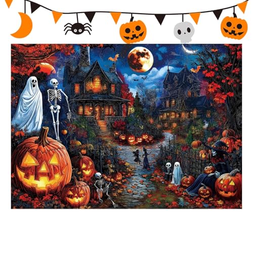 Halloween Puzzles Für Erwachsene,1000 Teile Halloween Haus Puzzle,Gesellschaftsspiel Interaktives Lernspielzeug Für Familienfeier Freizeitaktivitäten | Für Herbstdekoration Indoor Party Familienaktivi Halloween Puzzles Für Erwachsene,1000 Teile Halloween Haus Puzzle,Gesellschaftsspiel Interaktives Lernspielzeug Für Familienfeier Freizeitaktivitäten | Für Herbstdekoration Indoor Party Familienaktivi von Jlobnyiun