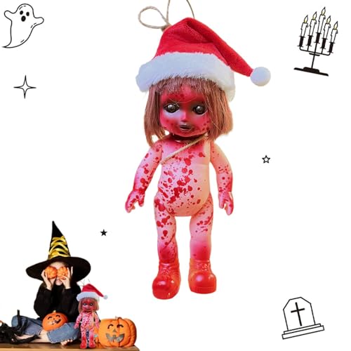 Halloween-Zombie-Puppe – gruselige Spukdekoration, gruselige Halloween-Figur | Halloween Ghost Day Rebirth Zombie-Puppe, realistische gruselige Zombie-Grusepuppe für Halloween-Partys, Spukhaus-Dekorat von Jlobnyiun