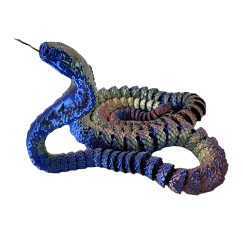 Jlobnyiun 3D-Schlangenspielzeug, 3D-gedruckte Tiere | 3D-Tiere Schlangenspielzeug,Sammelfiguren, Streich-Requisiten, bewegliches Schlangenspielzeug zum Stressabbau, Heimdekoration, Partygeschenke von Jlobnyiun