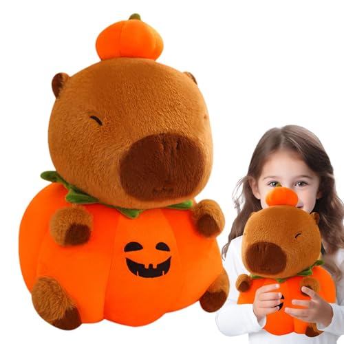 Jlobnyiun Capybara Plüsch, Capybara Plüschtier - Halloween Capybara Plüschtiere,Weiches und entzückendes Halloween-Plüschpuppenspielzeug, lustiges Stofftier für Nachttisch, Sofa, Auto von Jlobnyiun