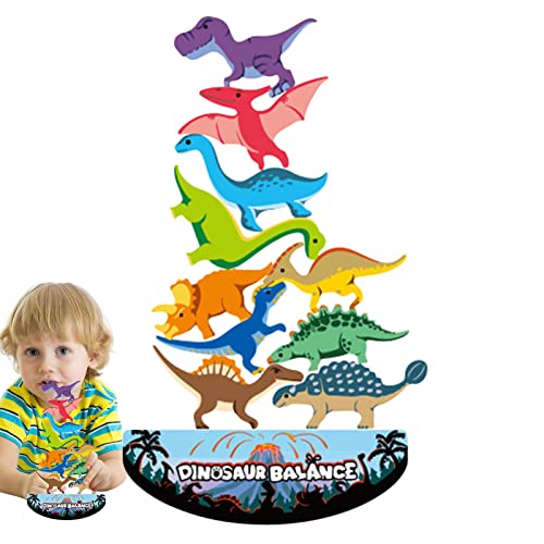 Jlobnyiun Dinosaurier-Spielzeug-Bausteine | Dinosaurier-Baustein-Spielzeug | Vorschulpädagogisches Geschenk, Gleichgewichtswettbewerbsspiel für Mädchen, von Jlobnyiun