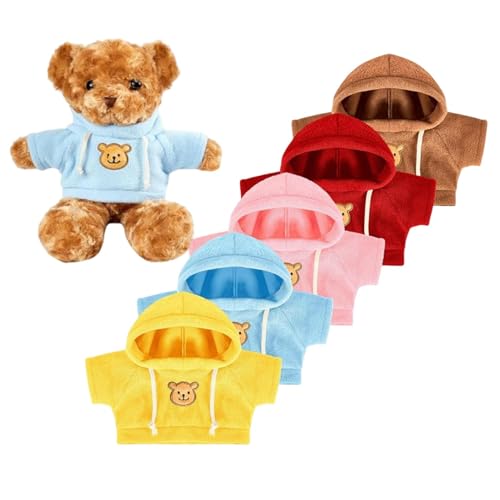 Jlobnyiun Lederbär, Teddybär | Leads 12 Zoll Bärentiere Mit 5 Kleidung - Plüschbären, Süßes Plüschtier Für Freundin, Mutter, Geburtstage, Valentine von Jlobnyiun