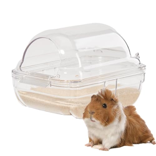 Jlobnyiun Sandbad für Nagetiere | Spritzwassergeschützte, autoförmige, transparente Hamsterbadebox – Hamsterbad mit doppeltem Verwendungszweck, Hamsterbadewanne, Toilette, Haustierbad von Jlobnyiun