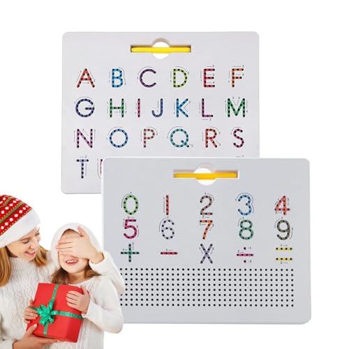 Magnetische Alphabettafel, Magnetische Alphabettafel | 2-in-1-Spielbrett zum Lernen und Schreiben | Stem Toy Letters Learning, Magnets Tracing Board, Üben von Lernspielzeug, für Kleinkinder von Jlobnyiun