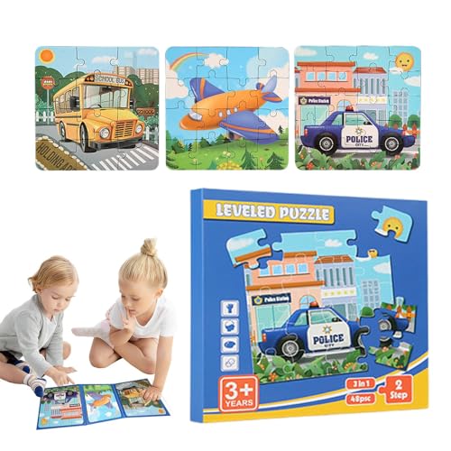 Magnetisches Puzzlebuch für Kinder,Magnetpuzzle,Montessori-Puzzle-Spielzeug - Lernpuzzlespielzeug für Kinder ab 3 Jahren, Magnet-Puzzlebuch, Vorschul-Puzzlespielzeug von Jlobnyiun