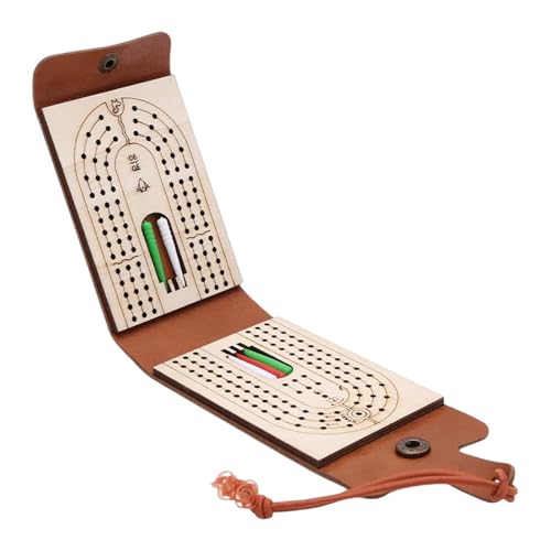 Reise-Cribbage Brettspiel-Set,Kunstleder Cribbage Spielbrett Komplettset - Traditionelles Brettspiel mit Spielkarten und Aufbewahrungsfach, tischtauglich und interaktiv für unterwegs, für die gesamte Reise-Cribbage Brettspiel-Set,Kunstleder Cribbage Spielbrett Komplettset - Traditionelles Brettspiel mit Spielkarten und Aufbewahrungsfach, tischtauglich und interaktiv für unterwegs, für die gesamte von Jlobnyiun