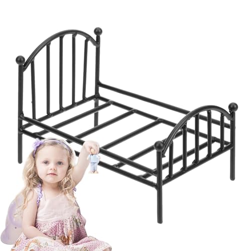Schlafzimmer Bett - zeitgenössische Miniaturmöbel, Metallzimmermodell | Elegante kleine Ausstellung für Doll House Hotel Szene, realistisches -Accessoire Kinderspiele Set, einzigartige Schlafzimmer Bett - zeitgenössische Miniaturmöbel, Metallzimmermodell | Elegante kleine Ausstellung für Doll House Hotel Szene, realistisches -Accessoire Kinderspiele Set, einzigartige von Jlobnyiun