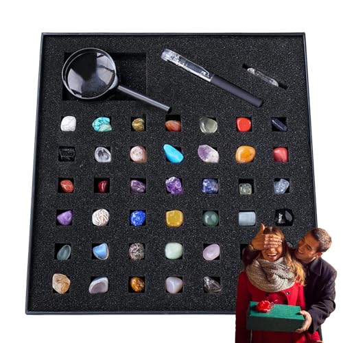 Steine & Mineralien Sammlung - Edelsteine und Kristalle Set - Enthält natürliche Edelsteine | Kristall- und Mineralstein-Kollektionen, STEM e Geschenke Steine & Mineralien Sammlung - Edelsteine und Kristalle Set - Enthält natürliche Edelsteine | Kristall- und Mineralstein-Kollektionen, STEM e Geschenke von Jlobnyiun