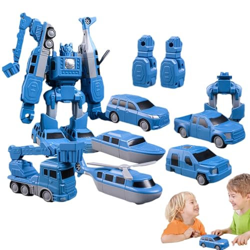 Transformator-Roboter-Spielzeug, Roboter Baufahrzeug-Set für Kleinkinder | Vielseitiges Bauspielzeug zum Umbau von Autos | Bauwagen zusammenbauen von Jlobnyiun