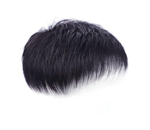 Joayuezo Herrenperücke Herren-Haaransatz-Ersatzhaarteil Flauschige Realistische Herrenperücke Wig für Cosplay Kostüm Party Karneval (Short A,18x20cm) von Joayuezo