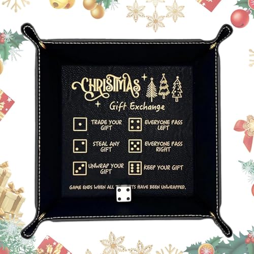 Joberio Game Dice Tray zum Rollen,Dice Rolling Tray Folding | Würfelrollenhalter, tragbar für Spiele | Weihnachts-Freunde-Treffen-Austauschspiel-Würfeltablett für Spielzimmer, Klassenzimmer von Joberio