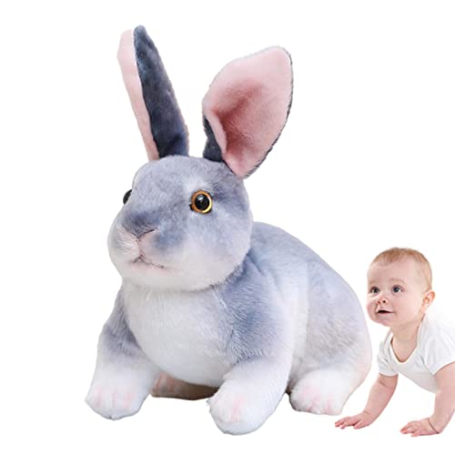 Joberio Hase Plüschtier - Sitz- und Stehsimulation Cute Rabbit Toys | Osterhasen-Spielzeug Kuscheliges Plüsch-Häschen-umarmbares Tierspielzeug zur Dekoration von Joberio