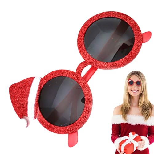 Joberio Weihnachts-Sonnenbrille, Weihnachts-Glitzerbrille,Santa Rentier Weihnachtsbaum Hut Brille | Kostümzubehör, Brillen, Weihnachts-Goodie-Bag-Stuffers, Dekoration für Weihnachtsfeiern von Joberio