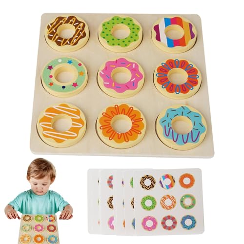 Spielen Sie Donuts Aus Holz – Donut-Spielzeug Für Kinder Zur Fähigkeitsentwicklung | Hölzernes Rollenspiel-Donuts-Set Für Kinder Für Kinder Im Alter Von 4–6 Jahren, Für Mädchen Und von Joberio