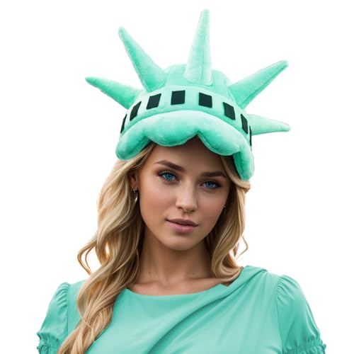 Jococs Freiheitsstatue Kostüm Damen Freiheitsstatue Krone Stirnband Lady Liberty Halloween Kostüm Kopfschmuck von Jococs