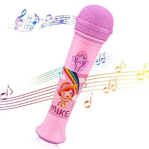 Mikrofon Karaoke,Tragbares Drahtloses Bluetooth Mikrofon für Kinder Jungen Mädchen,Handmikrofon mit LichternMusikalisches Spielzeug,Eingebauter Lautsprecher,Geschenke für Kinder,Frühes Lernspielzeug von Jodsen