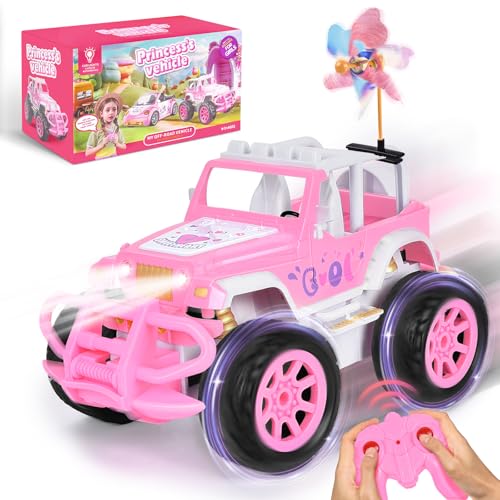 Joellfuner Ferngesteuertes Auto, Spielzeug Auto Off-Road mit LED-Scheinwerfern, 1:18 SUV für Kinder mit Sticker Windmühle, Ideale Spielzeug Geschenke für 6-14 Jahren Jungen und Mädchen (Jeep) von Joellfuner