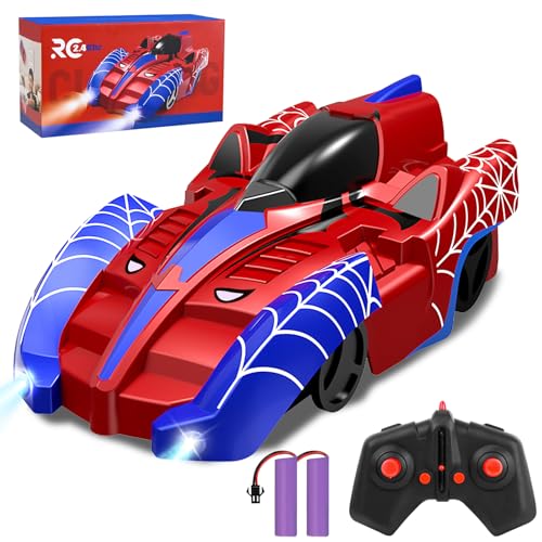 Joellfuner Ferngesteuertes Auto Spider, Ferngesteuertes Wand Klettern Auto mit LED-Vorne und Hinten Leuchtet, Laserwand kletterndes 360° Rotierbar, Geschenk zum Geburtstag für Kinder ab 3-9 Jahre Joellfuner Ferngesteuertes Auto Spider, Ferngesteuertes Wand Klettern Auto mit LED-Vorne und Hinten Leuchtet, Laserwand kletterndes 360° Rotierbar, Geschenk zum Geburtstag für Kinder ab 3-9 Jahre von Joellfuner