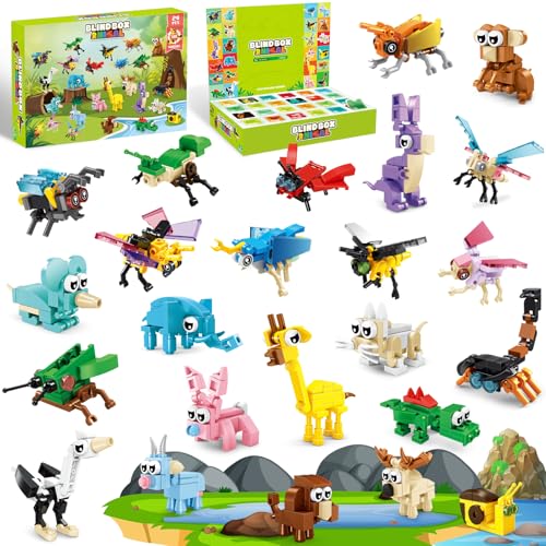 Joellfuner Mitgebsel Kindergeburtstag Gastgeschenke, 24 Pack Mini Tiere Bausteine Konstruktionsspielzeug, 3 In 1 Montessori Spielzeug, Weihnachten Geburtstag Party Geschenke für Kinder ab 3 Jahre Joellfuner Mitgebsel Kindergeburtstag Gastgeschenke, 24 Pack Mini Tiere Bausteine Konstruktionsspielzeug, 3 In 1 Montessori Spielzeug, Weihnachten Geburtstag Party Geschenke für Kinder ab 3 Jahre von Joellfuner