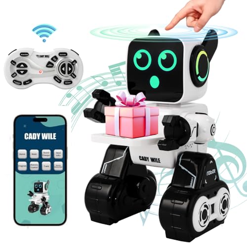 Joellfuner Ferngesteuerter Roboter Spielzeug, Roboter Spielzeug für Kinder, RC-Roboter mit Berührung, APP und Fernsteuerung, Programmierbares, Tanzen, Singen, Sprechen, Geschenk für Kinder von Joellfuner