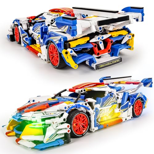 Joellfuner Supersportwagen Bausteine Sets, 1311 Teile Auto Bauspielzeug, 1:14 Rennauto Automodell Spielzeug, Rennauto Bausatz Drift Racing Modellauto für Erwachsene Jungen ab 14 Jahren Geschenke von Joellfuner