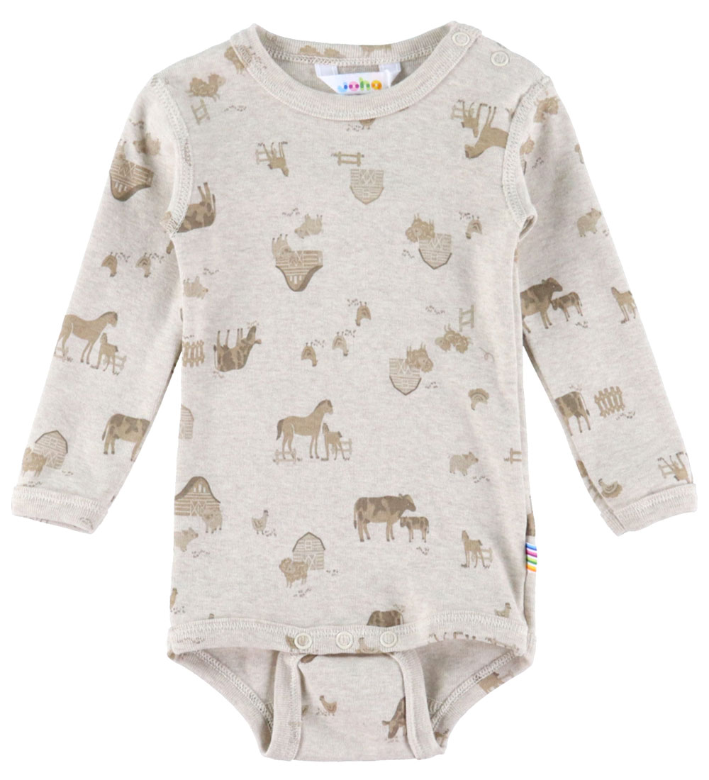 Joha Body l/ä - Hellbeige m. Bauernhoftiere - Joha - 60 - Body L/Ä Joha Body l/ä - Hellbeige m. Bauernhoftiere - Joha - 60 - Body L/Ä von Joha