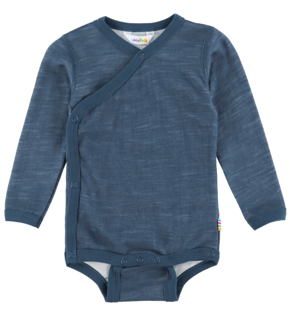 Joha Wickelbody l/ä - Wolle/Bambus - Dark Denim - Joha - 70 - Body L/Ä Joha Wickelbody l/ä - Wolle/Bambus - Dark Denim - Joha - 70 - Body L/Ä von Joha