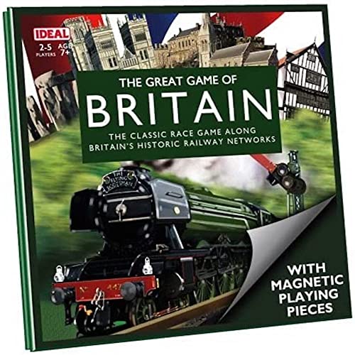 John Adams IDEAL, The Great Game of Britain - Travel Edition: The Classic Race Game Along Britain's Historic Railway Networks, Classic Board Games, Travel Games, for 2-6 Players, Ages 7+ von IDEAL