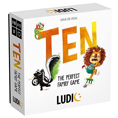 Ludic Ten Game - Das perfekte Familienspiel! | Kartenspiel | Für 4–12 Spieler | ab 6 Jahren von Ludic