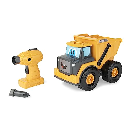 John Deere Kids Build-A-Buddy Yellow Dump Truck - 13 Piece Take Apart Toy Truck with Battery Powered Drill - Childs Farm Toy Cars - Educational STEAM Toys and STEM Toys - Plus 18 Month Old Baby Toys von JOHN DEERE