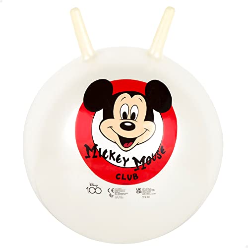 John 59141 100 Jahre Disney Hupfball Hopper Ball Mickey Mouse Sprungball, weiß, 50 cm John 59141 100 Jahre Disney Hupfball Hopper Ball Mickey Mouse Sprungball, weiß, 50 cm von John